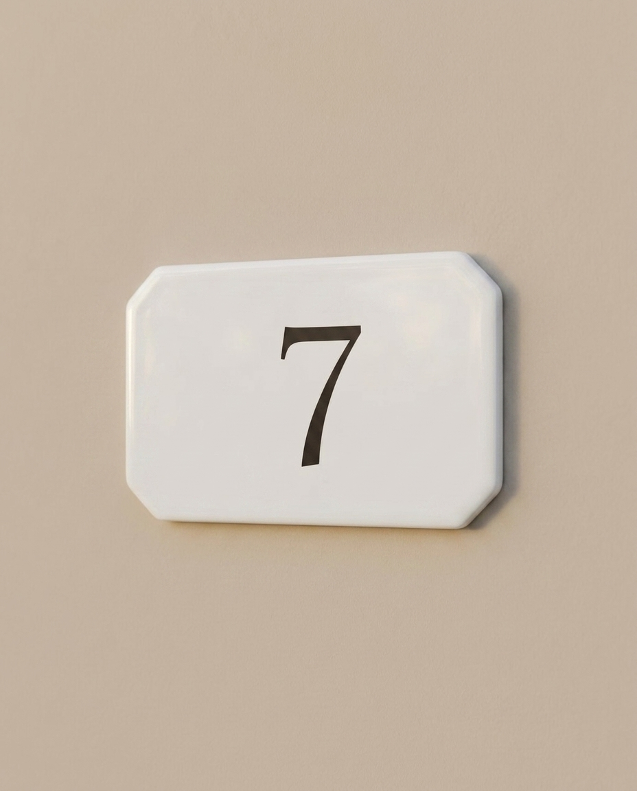Fotoceramica Numero Civico in porcellana